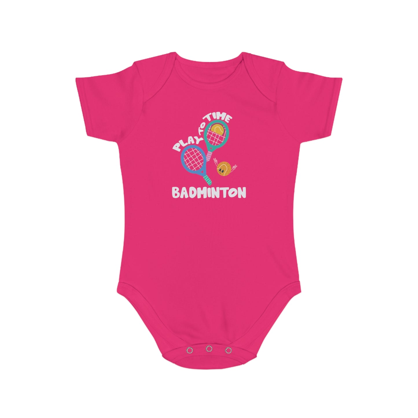 Badminton Love Cotton baby bodysuit