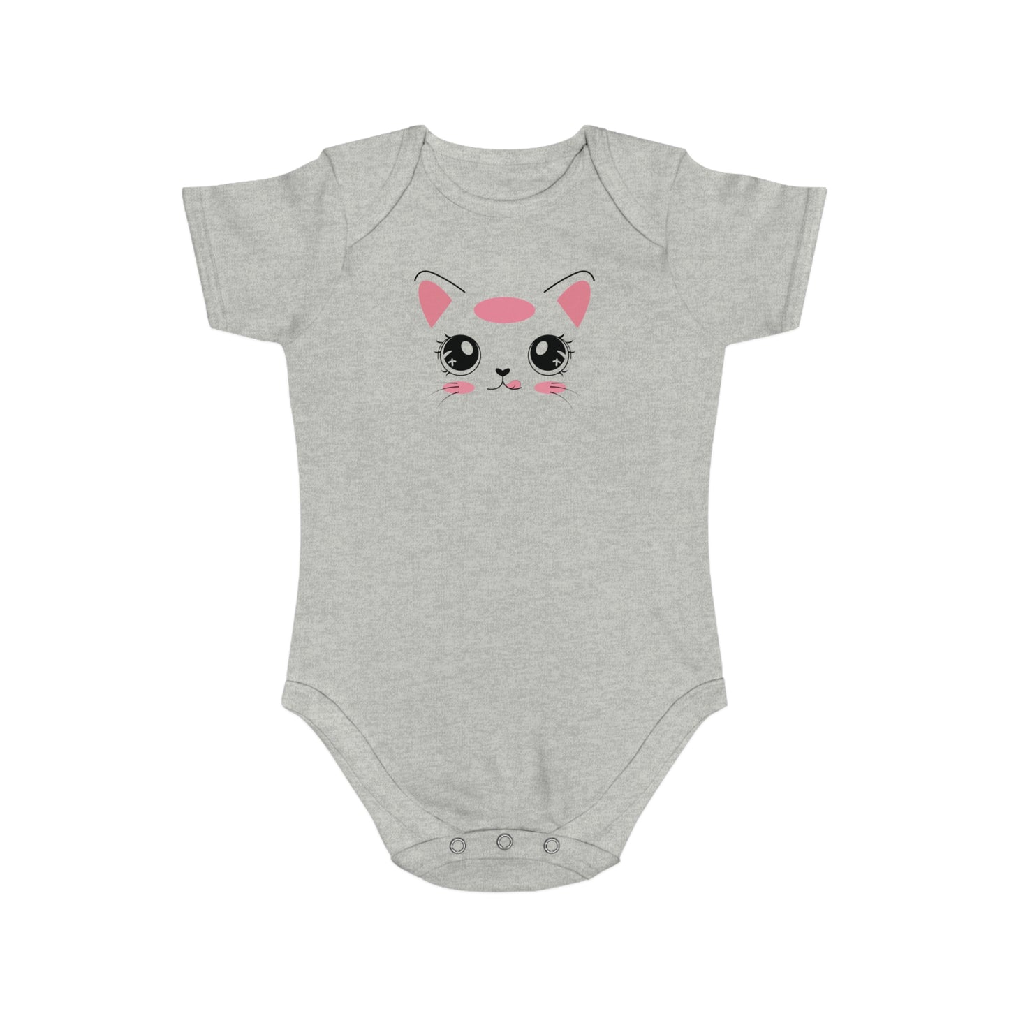 Kawaii Kitty Face design baby bodysuit