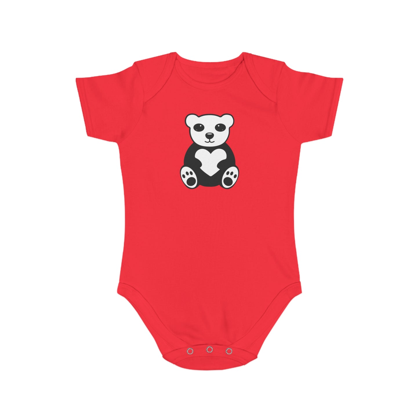 Cute Panda Heart design baby bodysuit