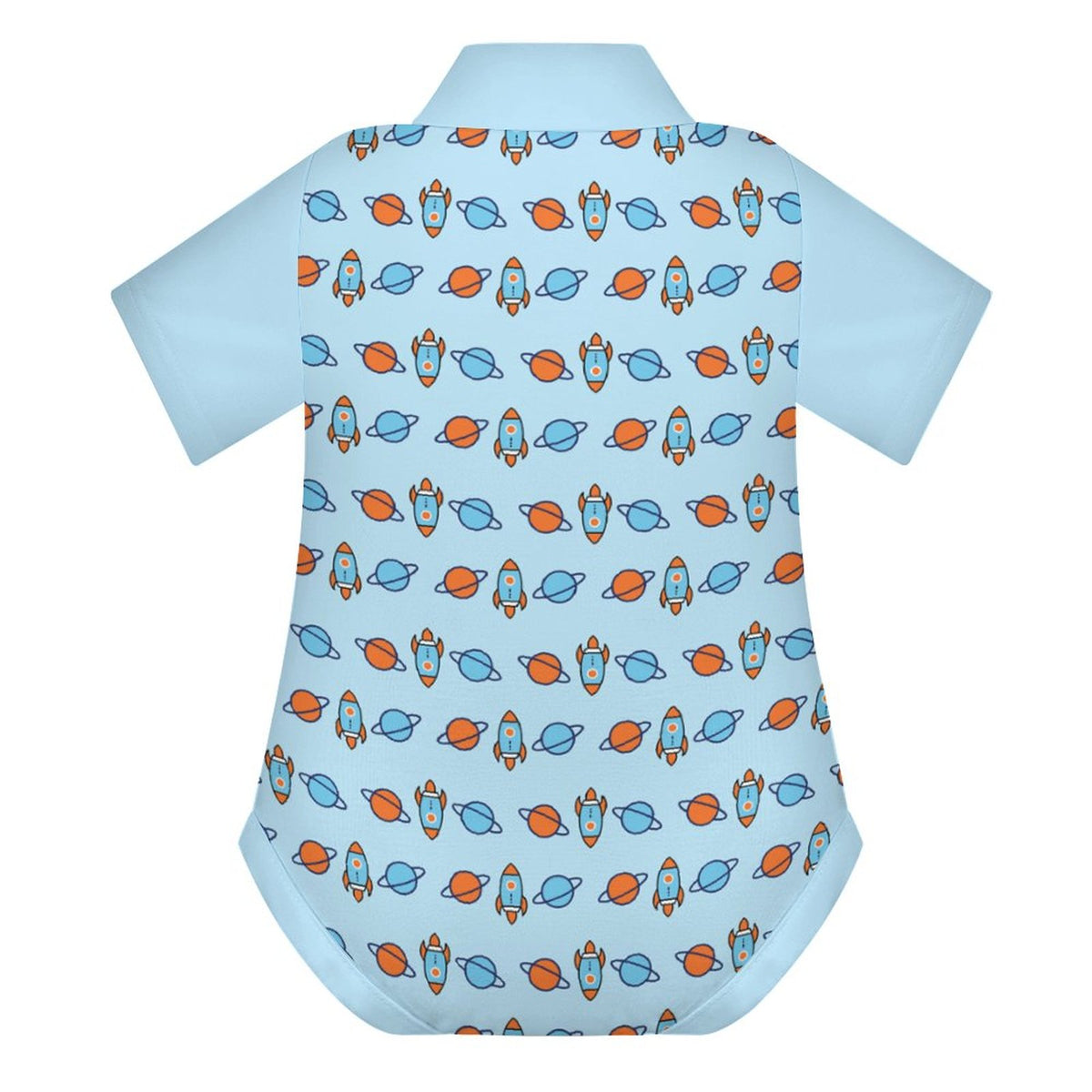 200gsm Baby Short Sleeve Polo Romper | All-Over Print