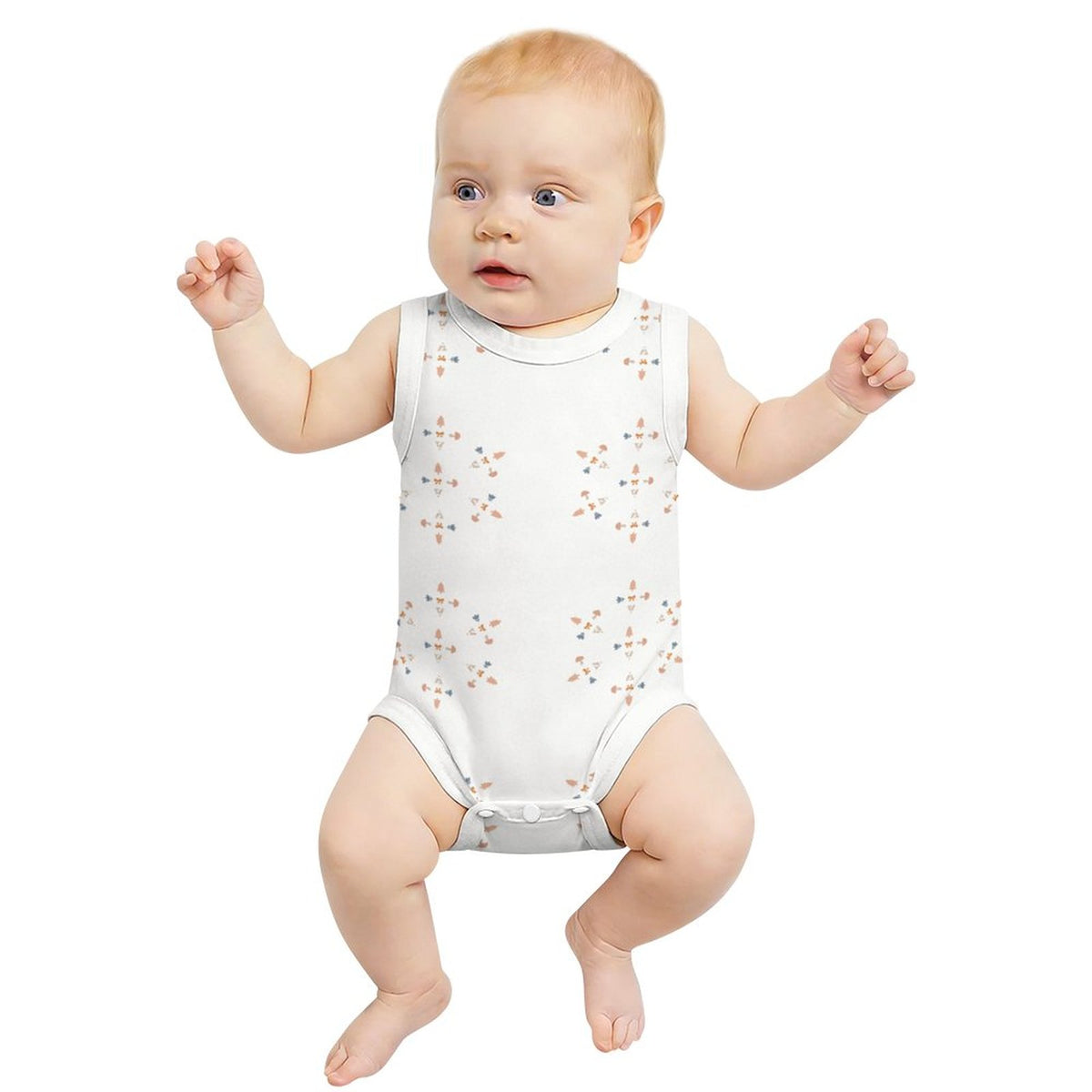 Baby Geometric Print Sleeveless Cotton Romper