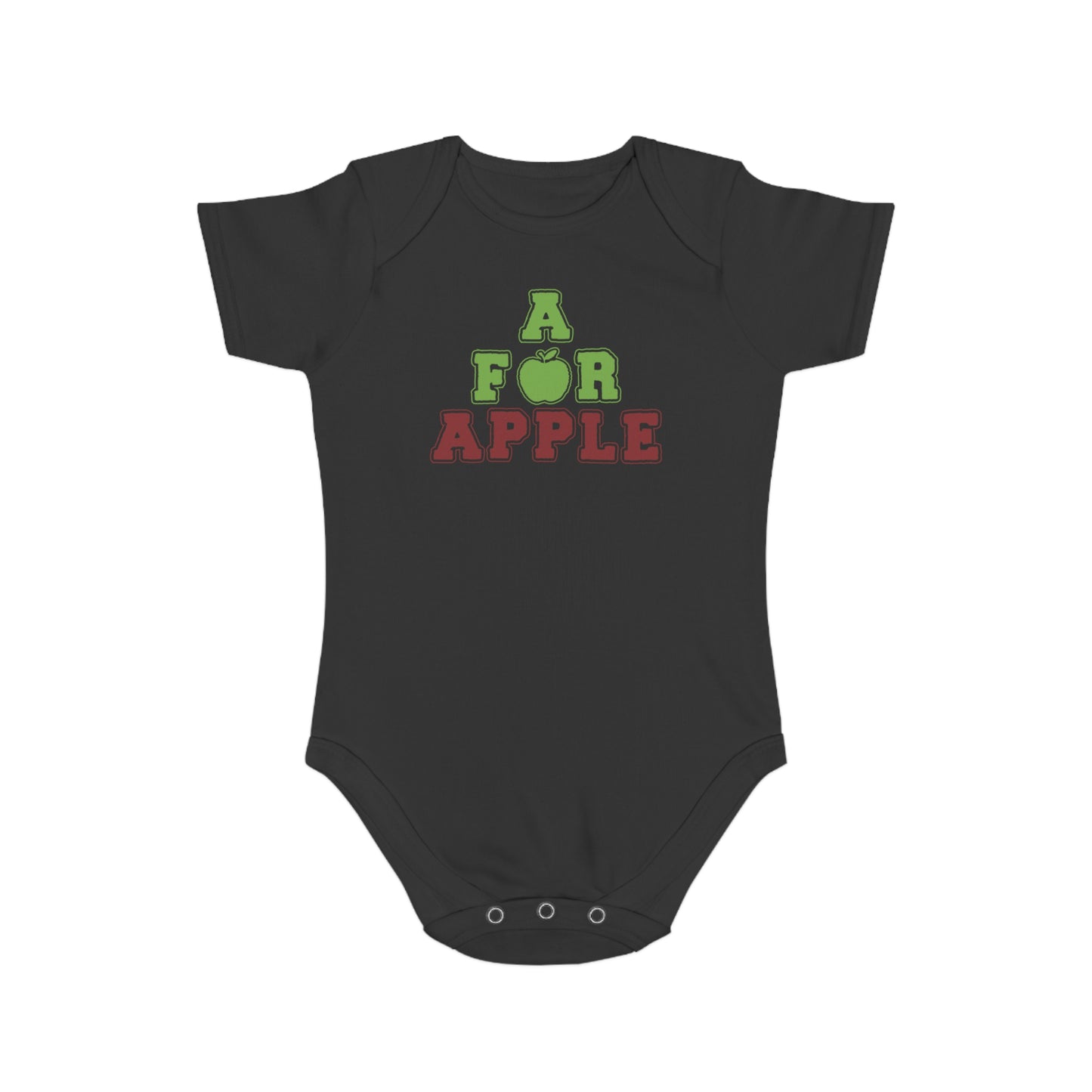 A for Apple design Cotton baby bodysuit
