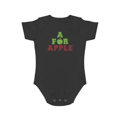 A for Apple design Cotton baby bodysuit