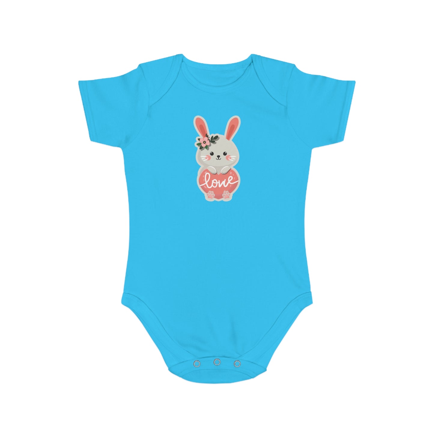 Cute Bunny Love design baby bodysuit