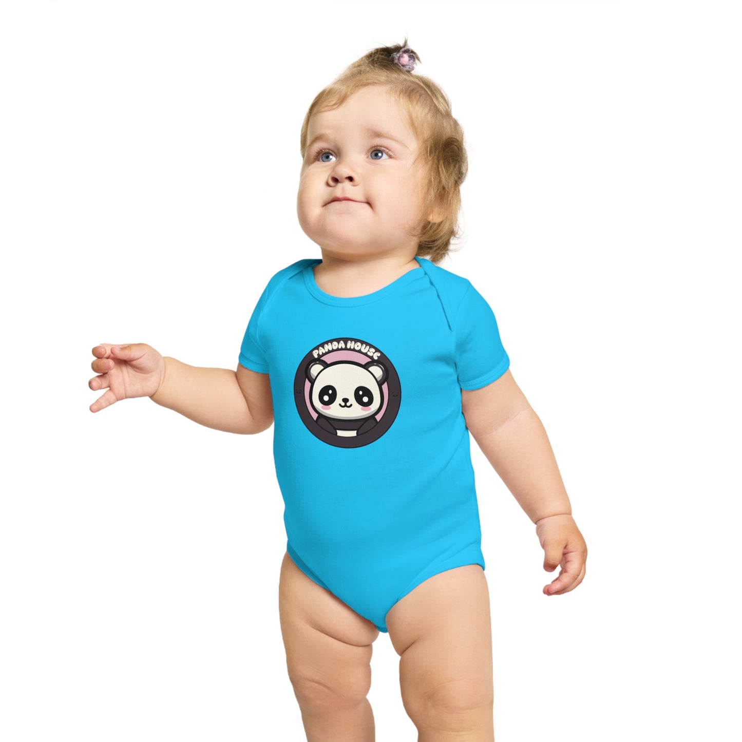 cute cartoon panda design baby bodysuit