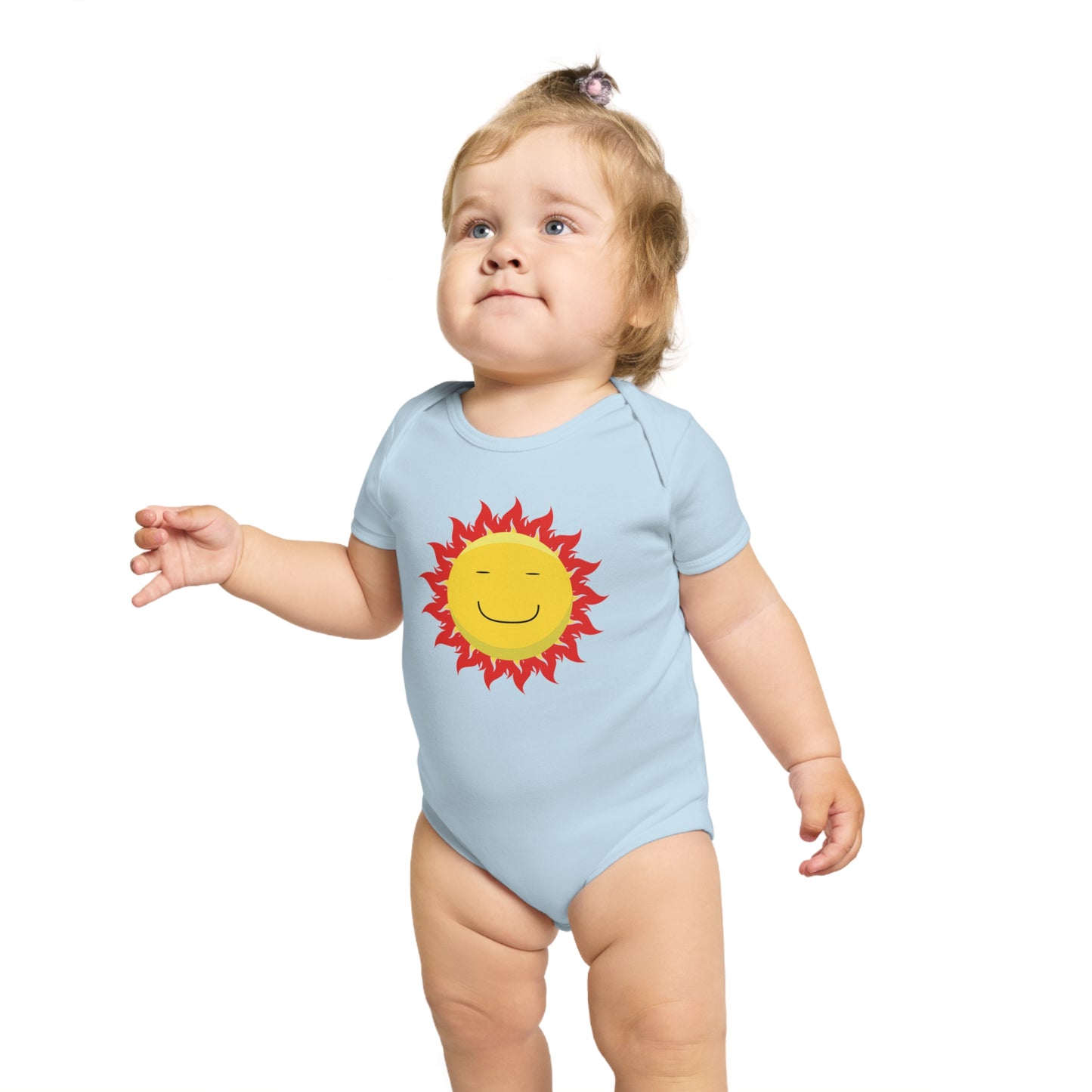 Happy Sun Vibes design baby bodysuit