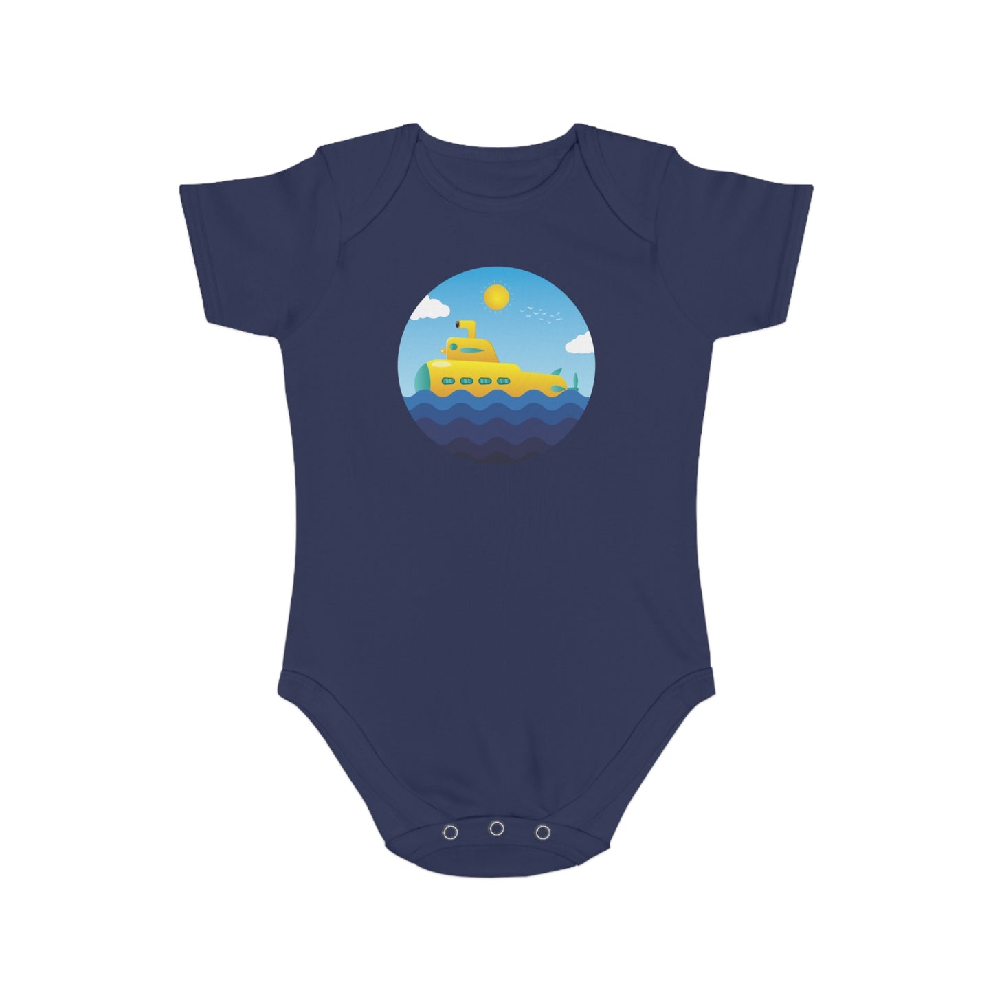 Sunny Submarine design baby  bodysuit
