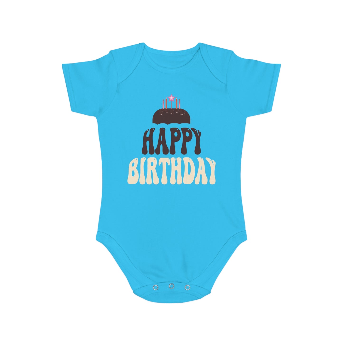 Birthday Vibes design baby bodysuit for birthday gift