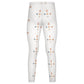 180GSM Girls' White Geometric Patterned Leggings