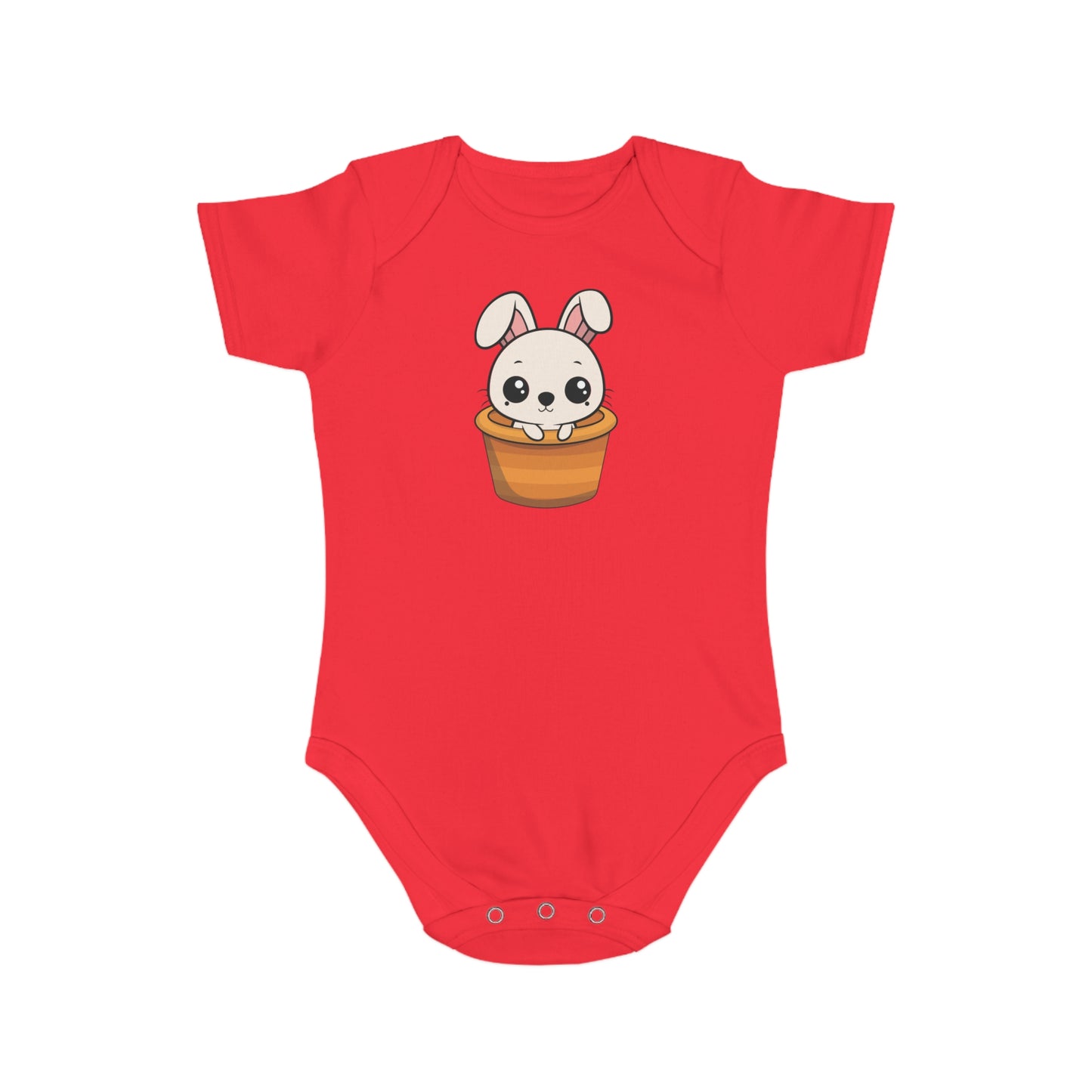 Bunny In A Basket design baby bodysuit