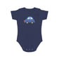 Happy Blue Car design baby bodysuit