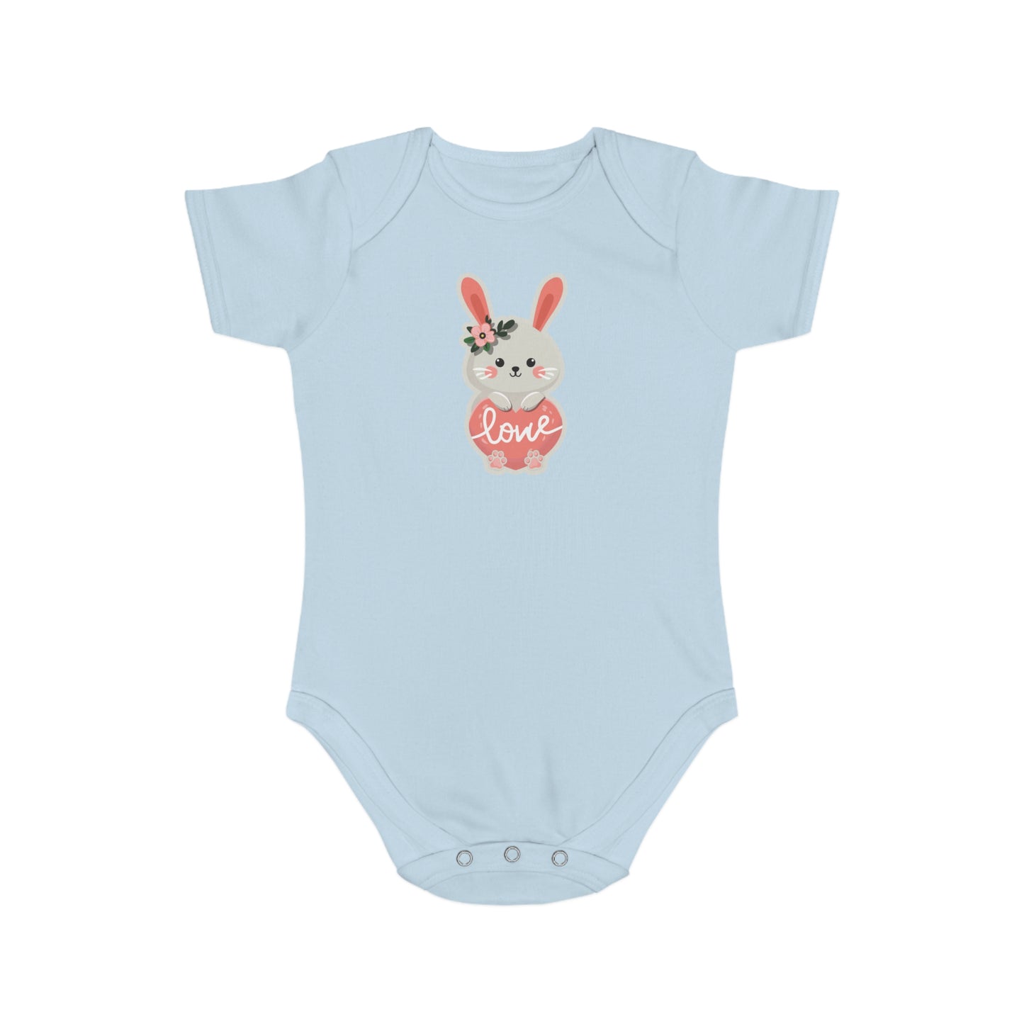 Cute Bunny Love design baby bodysuit