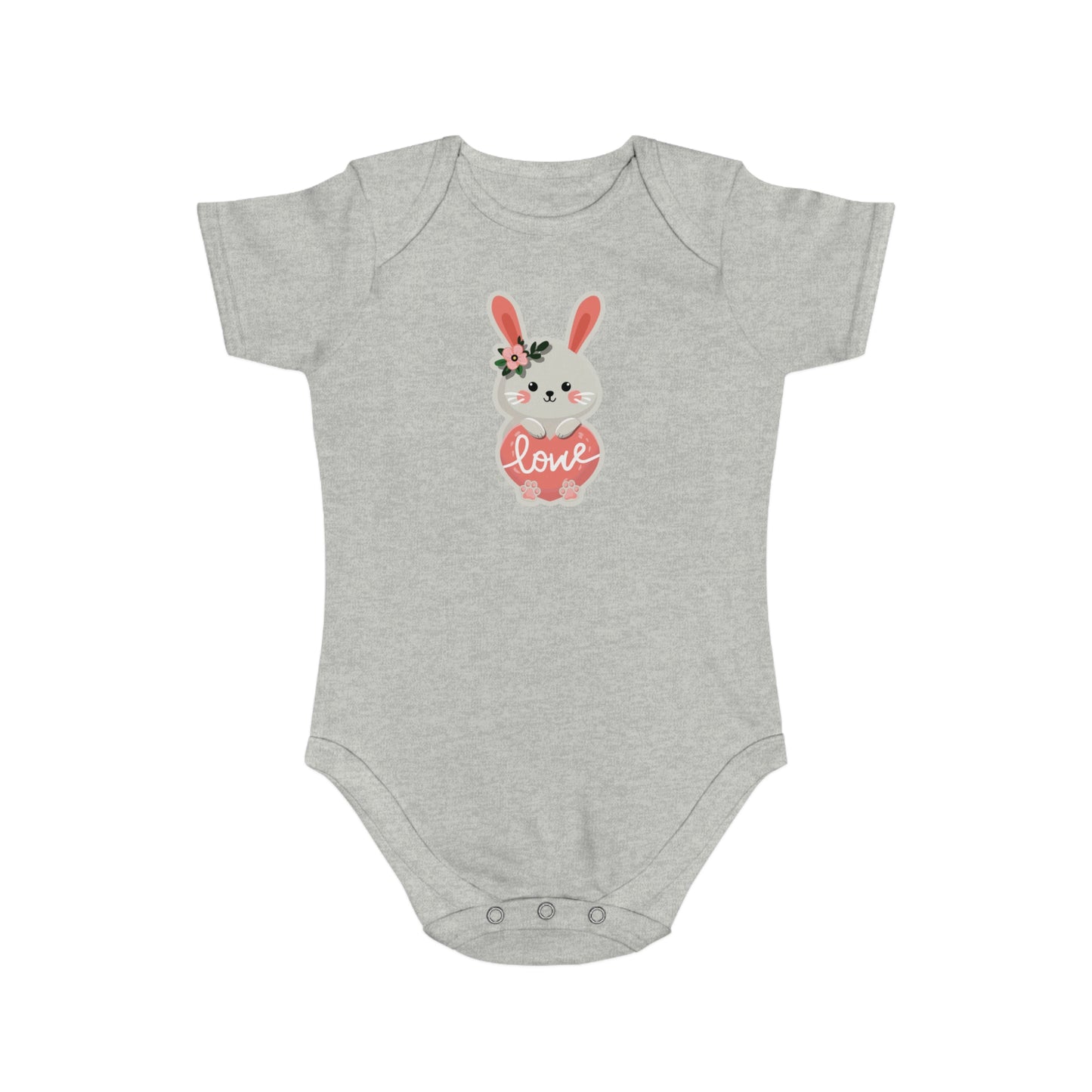Cute Bunny Love design baby bodysuit