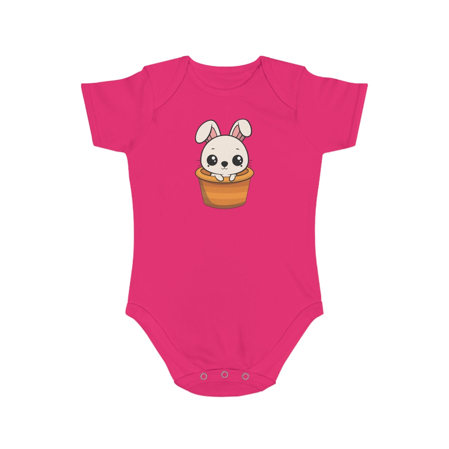 Bunny In A Basket design baby bodysuit