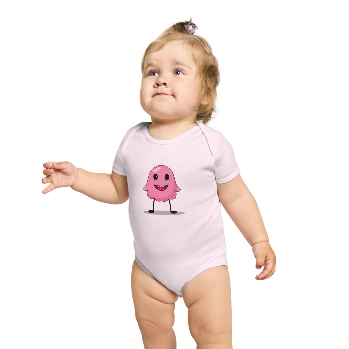 Pink Monster design baby  bodysuit