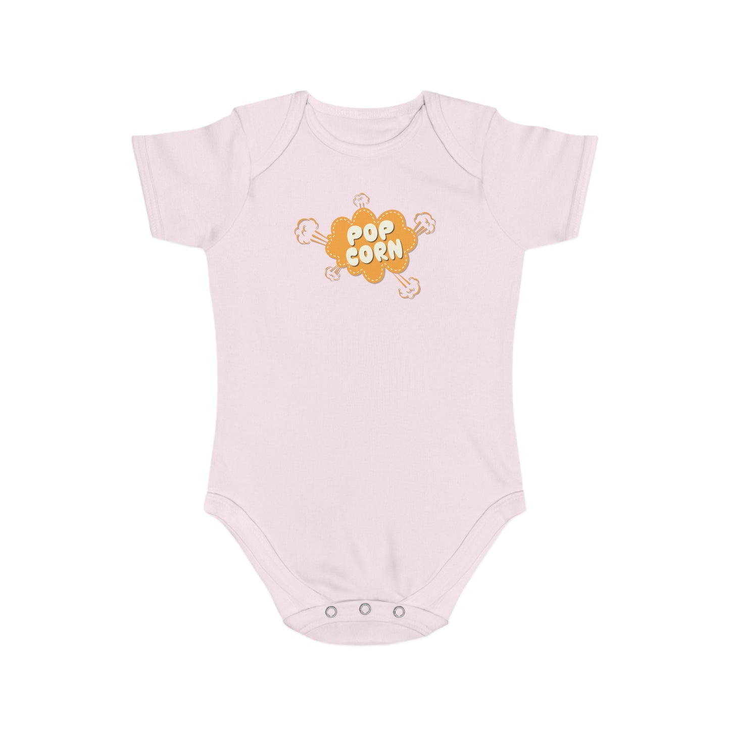 cute popcorn design baby bodysuit