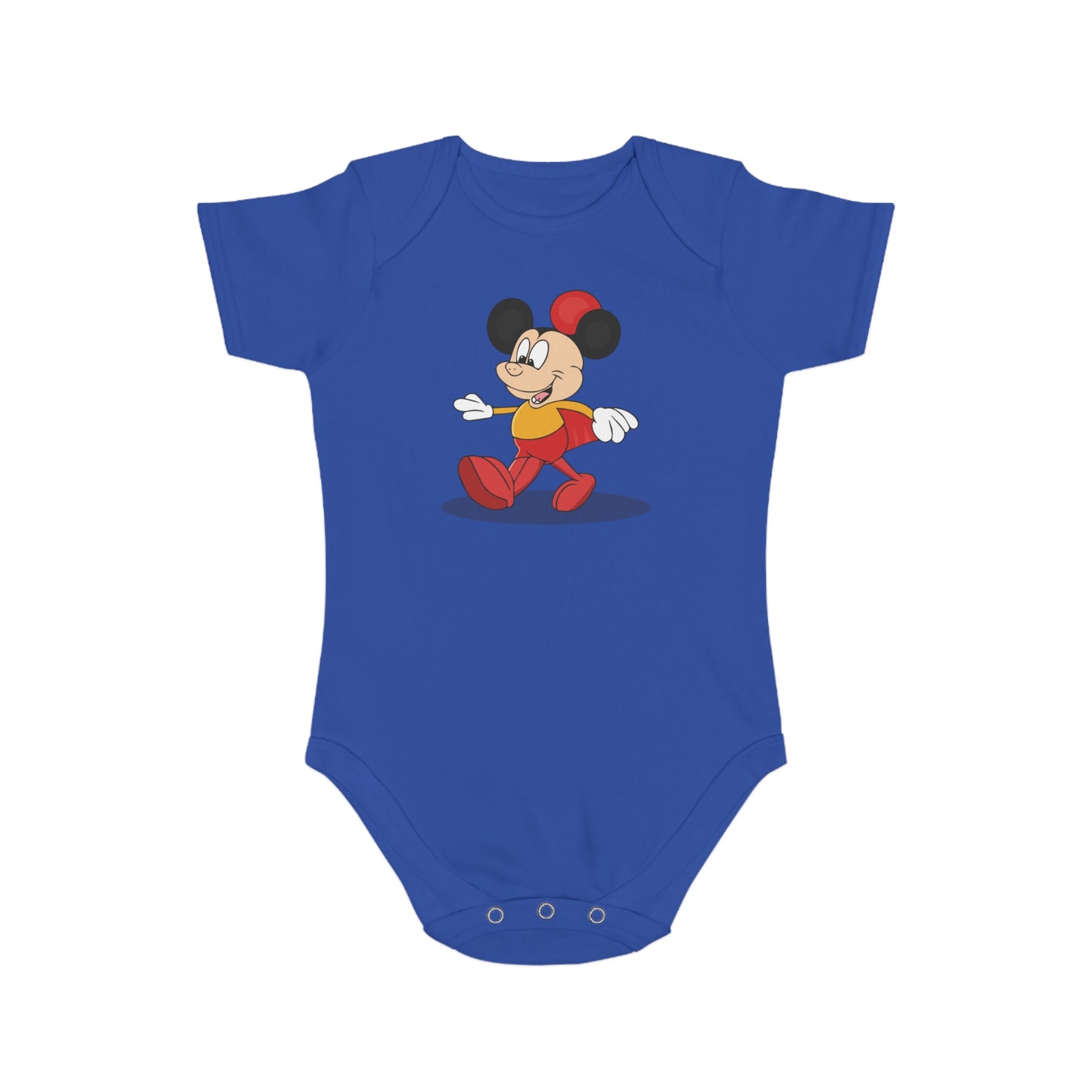 Cheerful Mouse design baby bodysuit