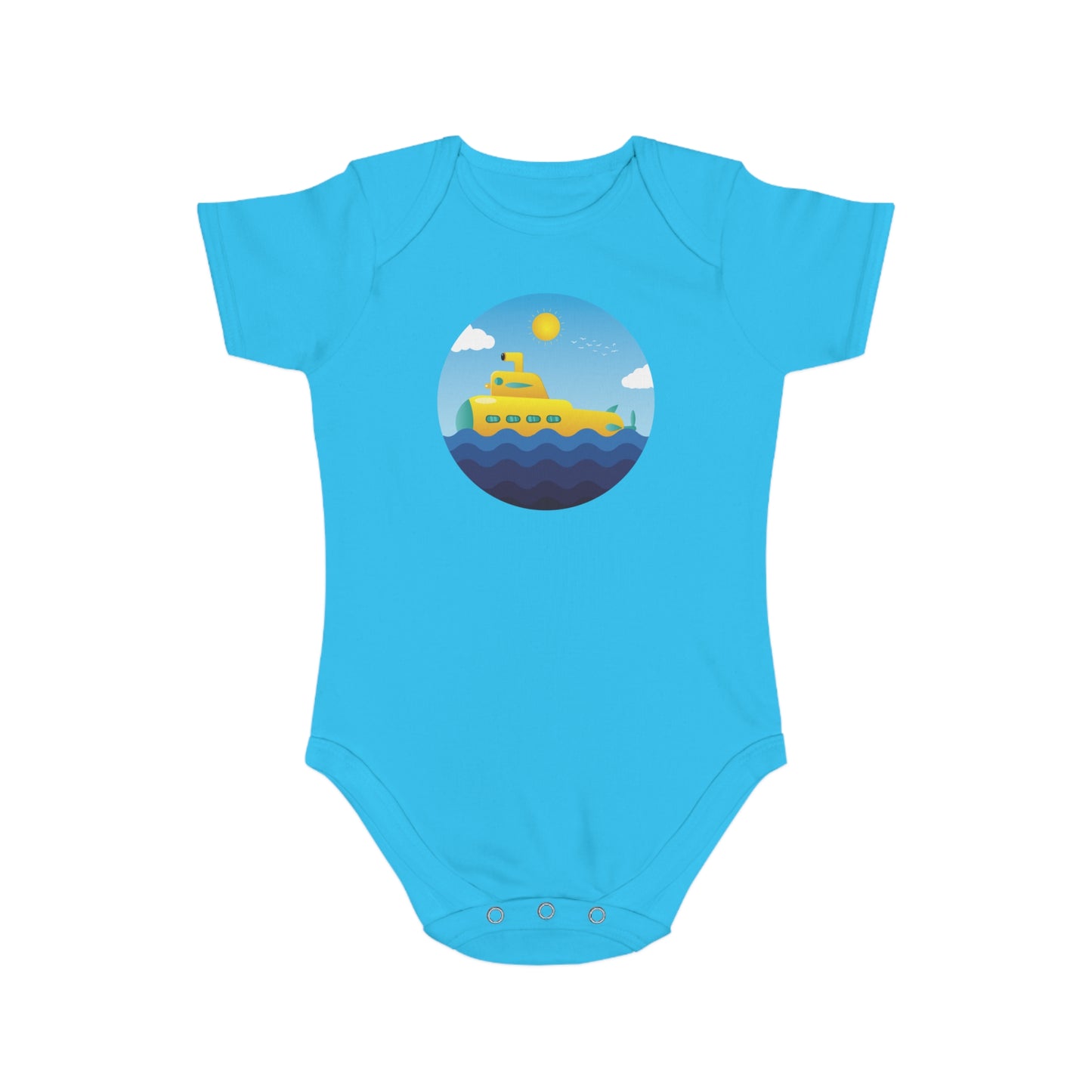 Sunny Submarine design baby  bodysuit