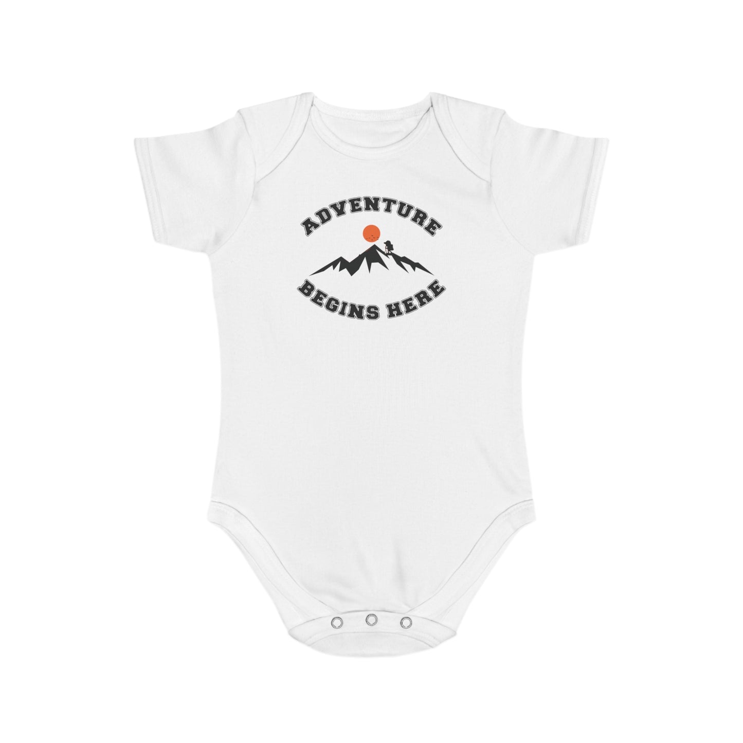 Adventure Begins Here Baby Bodysuit