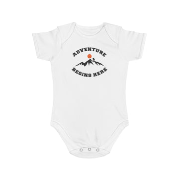 Adventure Begins Here Baby Bodysuit