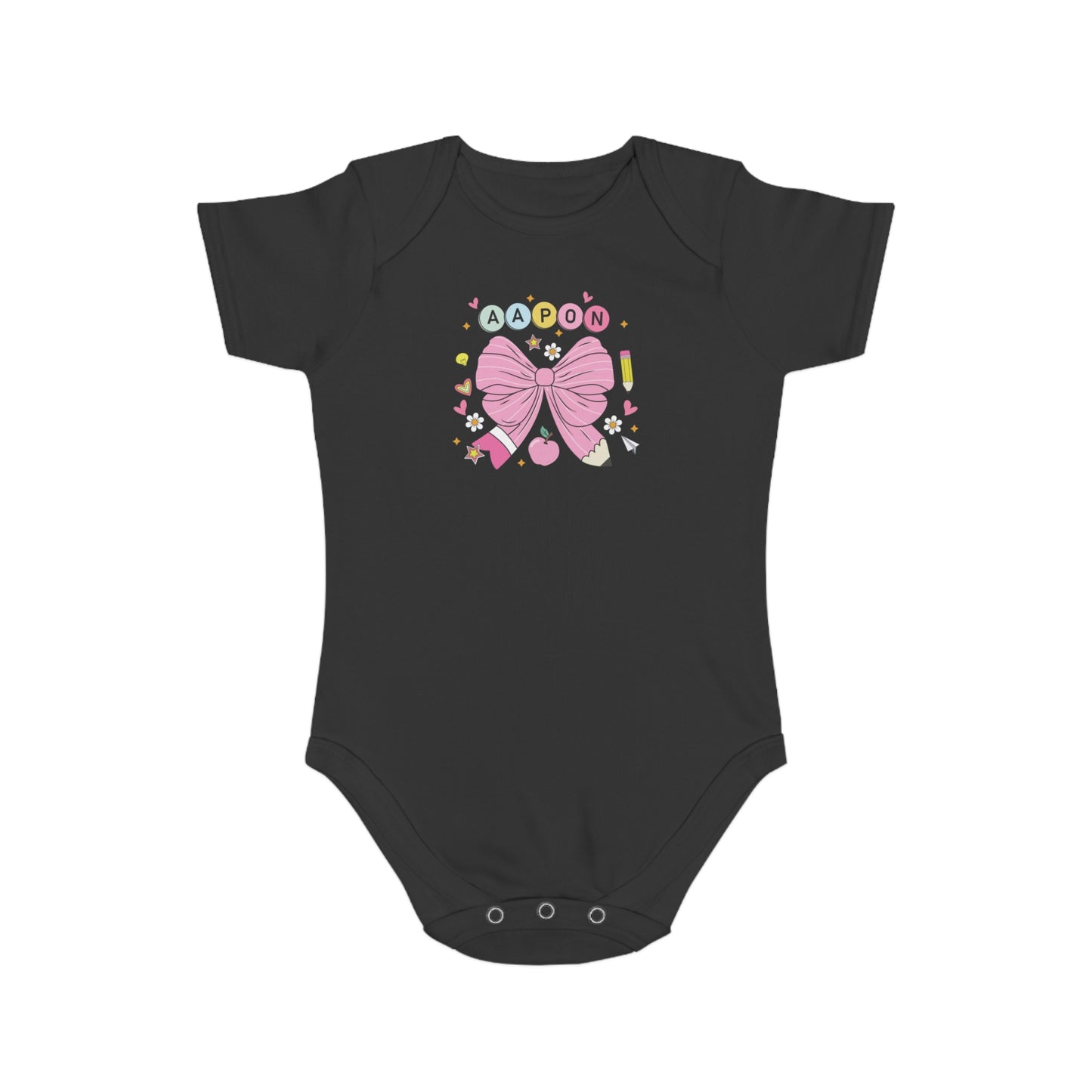 Pink Bow Magic design baby  bodysuit