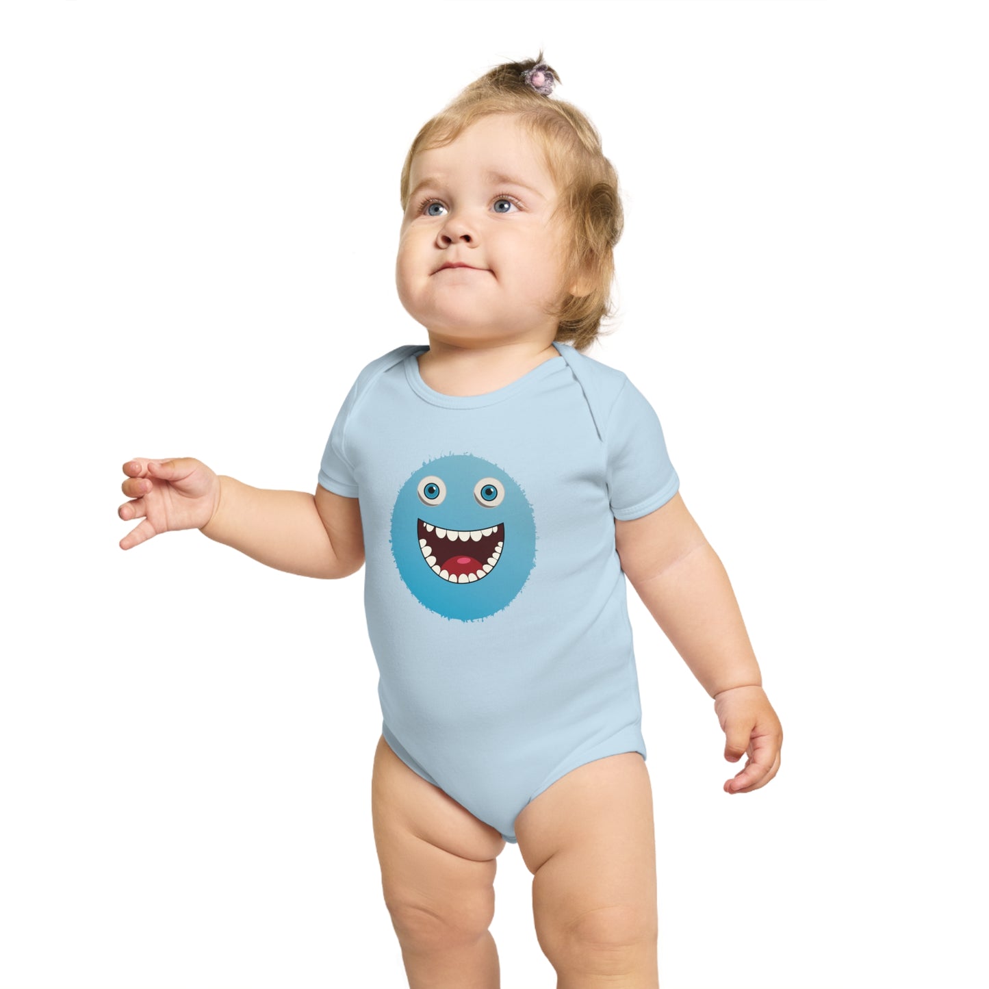 Happy Monster design baby bodysuit