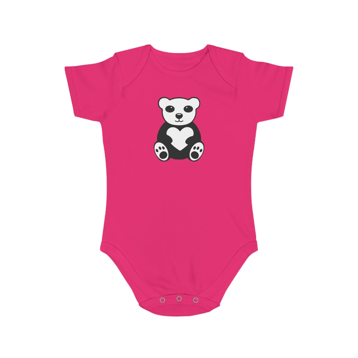 Cute Panda Heart design baby bodysuit