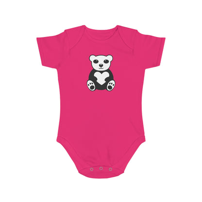 Cute Panda Heart design baby bodysuit