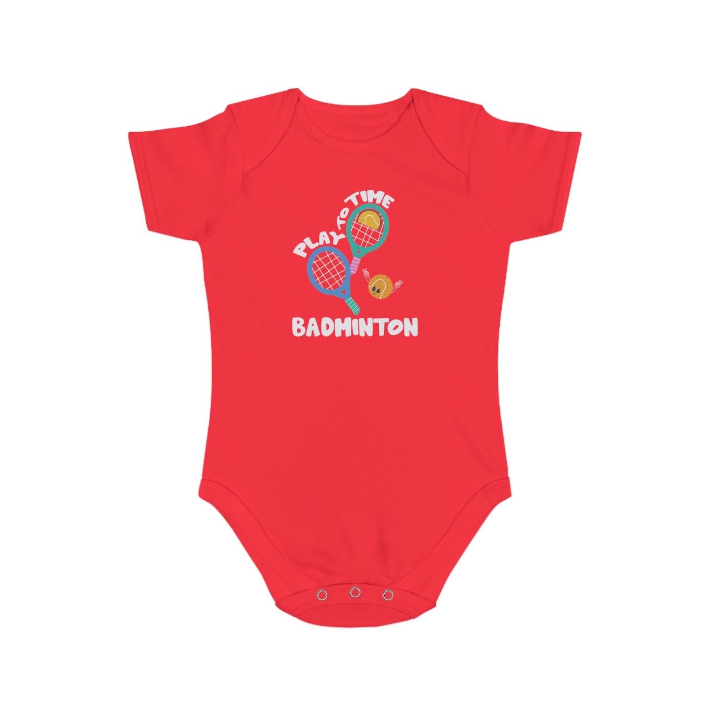 Badminton Love Cotton baby bodysuit