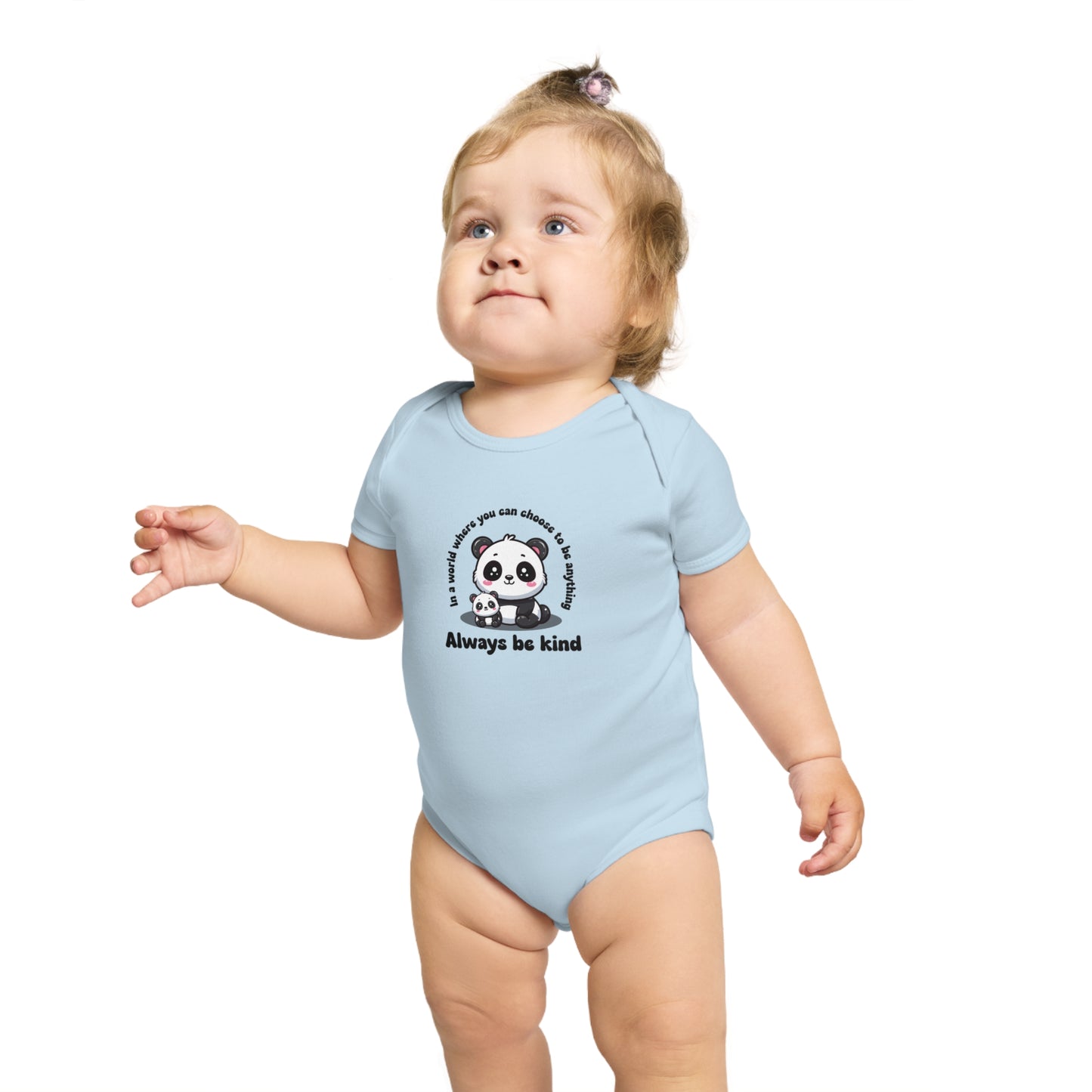 Cute Panda Love design baby bodysuit