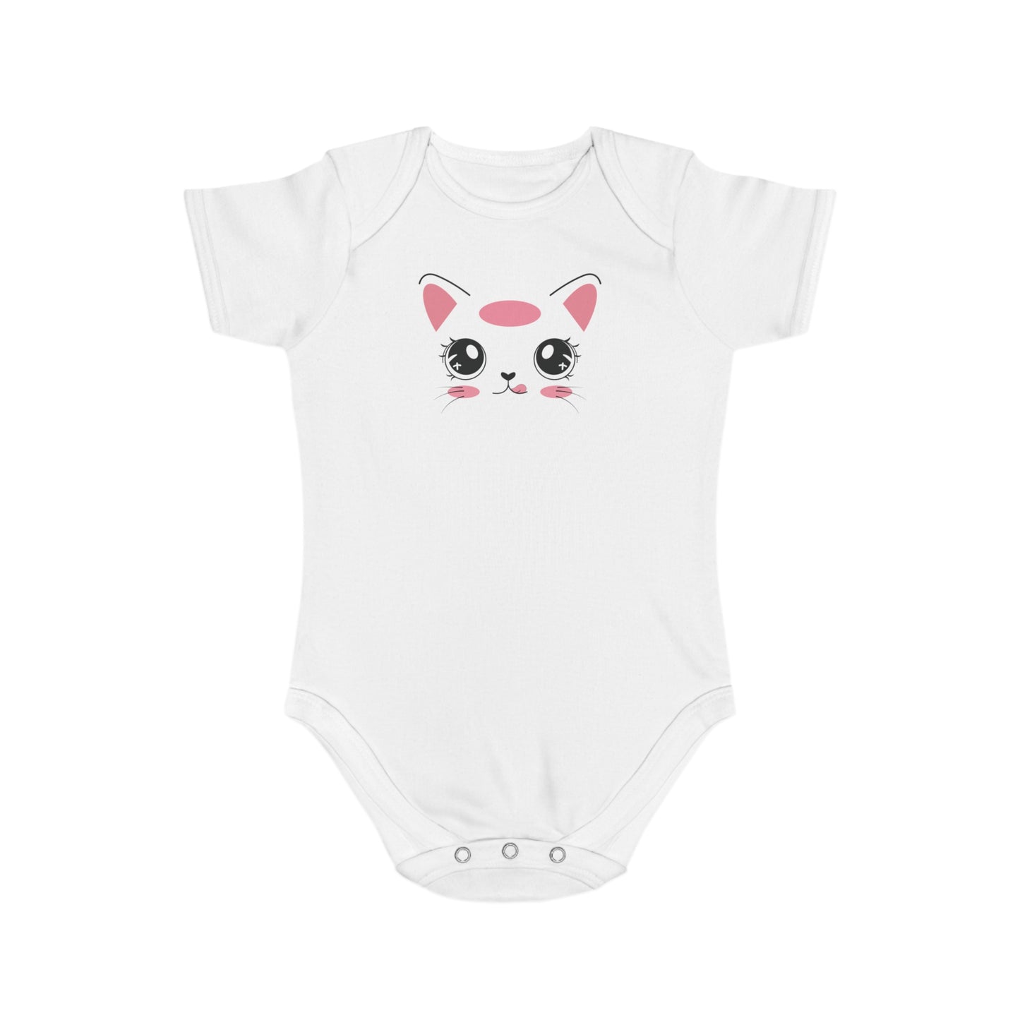 Kawaii Kitty Face design baby bodysuit