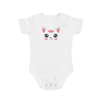 Kawaii Kitty Face design baby bodysuit