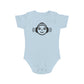Cute Music-Themed Short Sleeve Baby Bodysuit with Smiley Face
