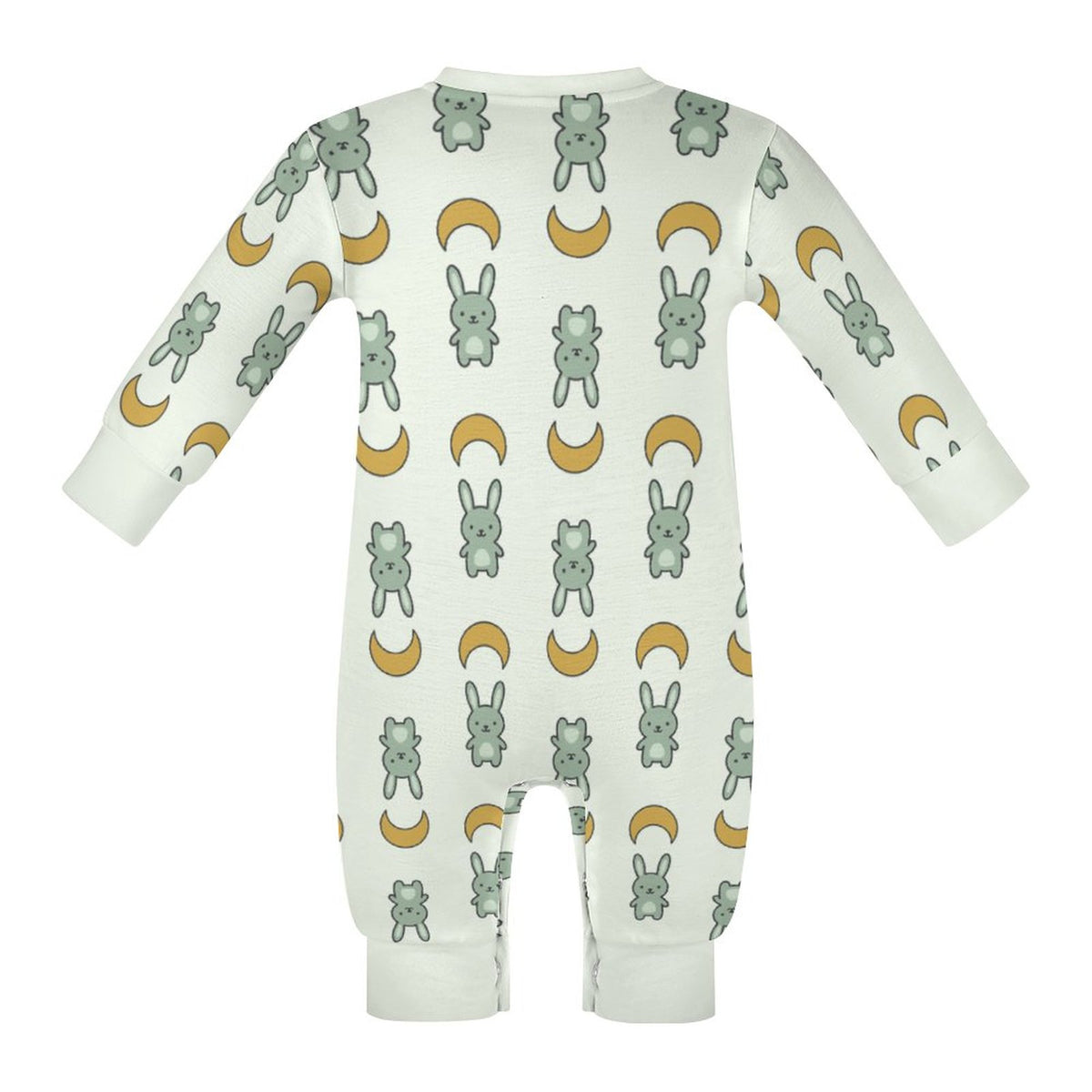 Cute Bunny Pattern Long Sleeve Baby Romper | Custom AOP