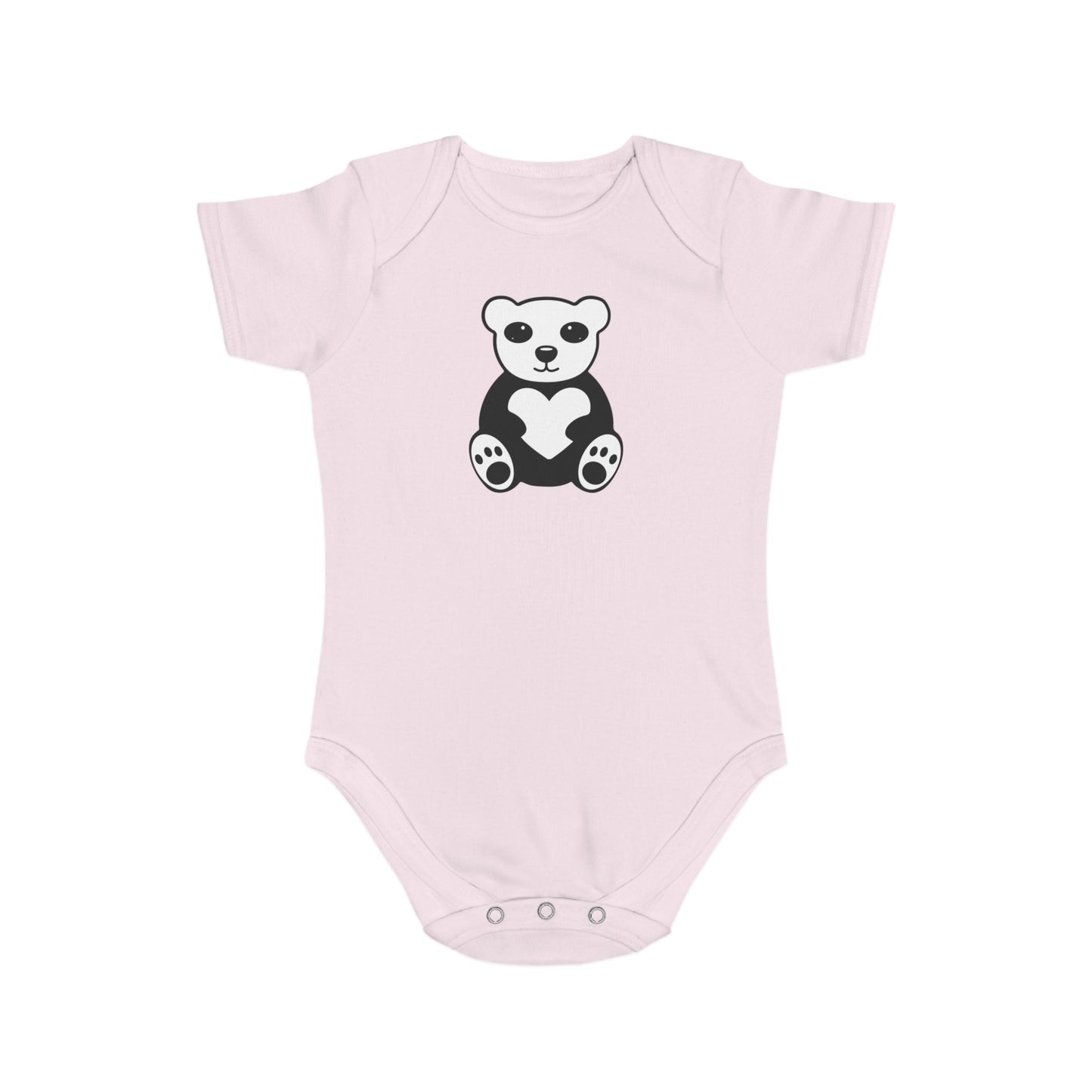 Cute Panda Heart design baby bodysuit