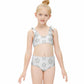 Girls' Geometric Star Tie-Shoulder Sports Swimsuit