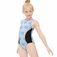 Cute Blue Elephant Zippered One-Piece Swimsuit