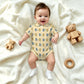 Cute Baby Short Sleeve Collared Polo Romper