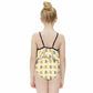 Cute Teddy Bear Off-Shoulder Girls Swimsuit | Ruffle