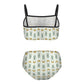 Cute Bunny & Moon Cami Bikini Set for Girls | AOP