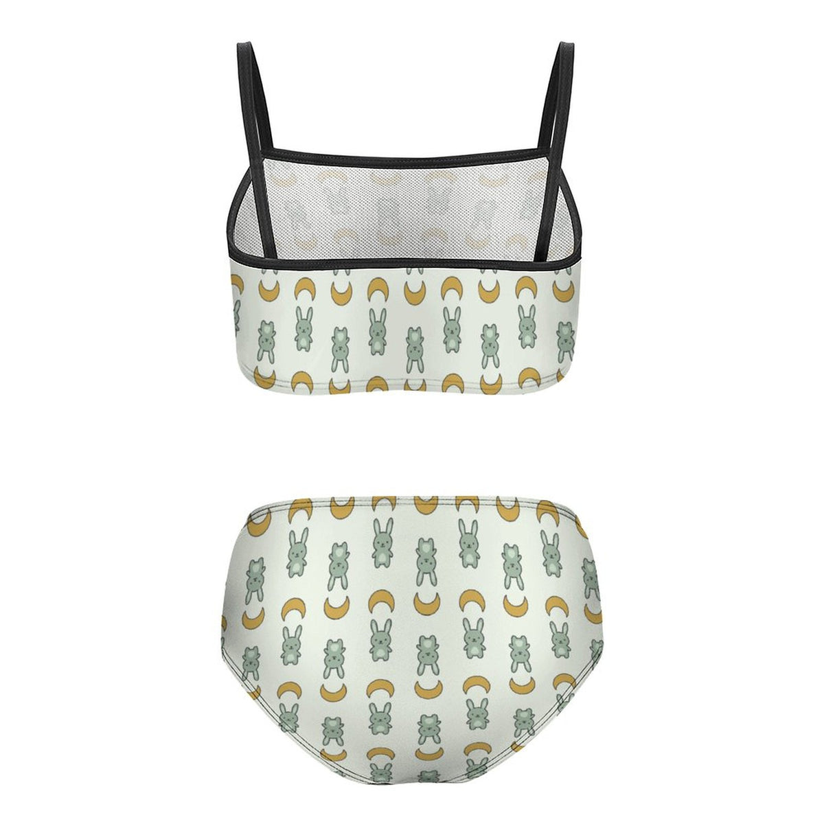 Cute Bunny & Moon Cami Bikini Set for Girls | AOP