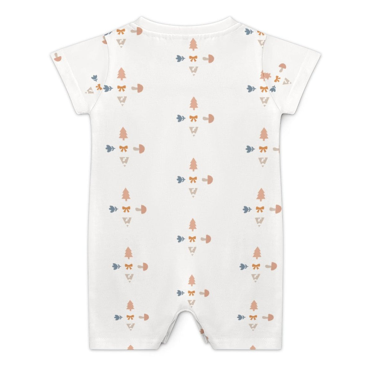 Baby Geometric Print Short Sleeve Cotton Romper