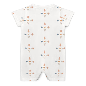 Baby Geometric Print Short Sleeve Cotton Romper