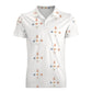 Boys' White All-Over Geometric Motif Polo Shirt