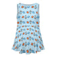 Outer Space Rocket Sleeveless Tank Dress for Girls