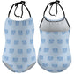Girls' Blue Elephant Halter One-Piece Swimsuit