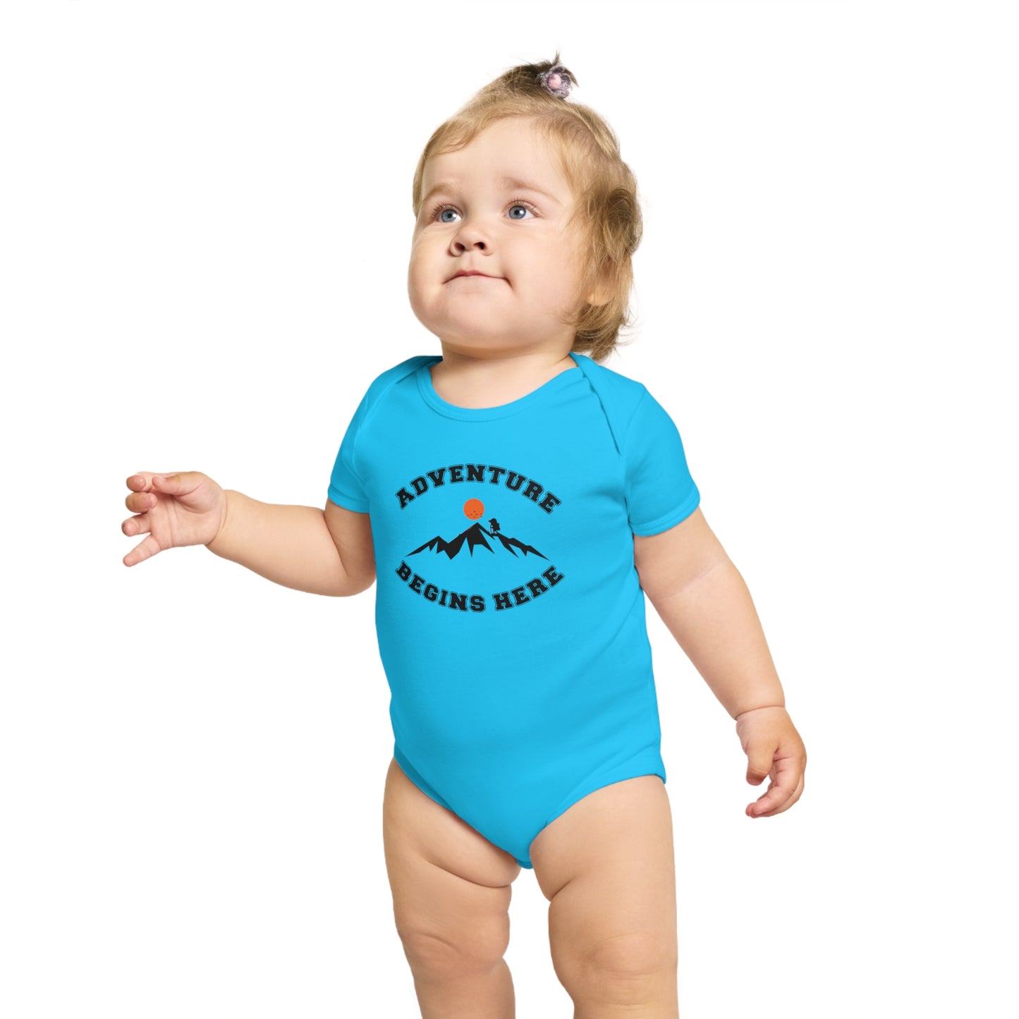 Adventure Begins Here Baby Bodysuit