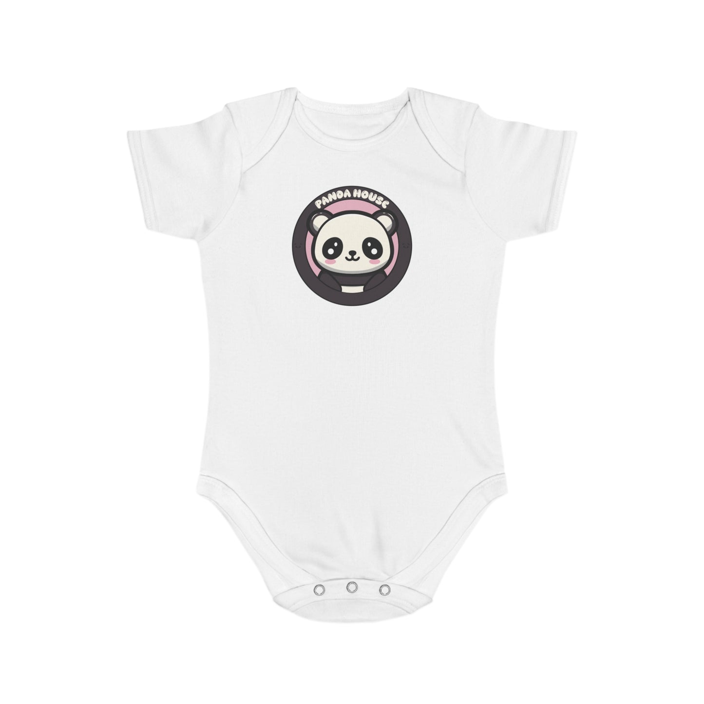 cute cartoon panda design baby bodysuit