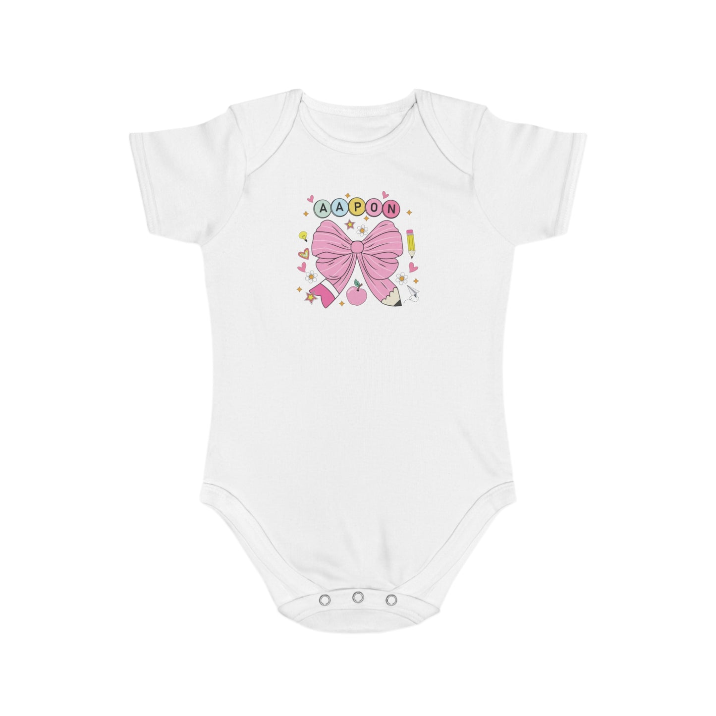 Pink Bow Magic design baby  bodysuit