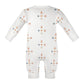 Baby White Geometric Motif Lightweight Romper